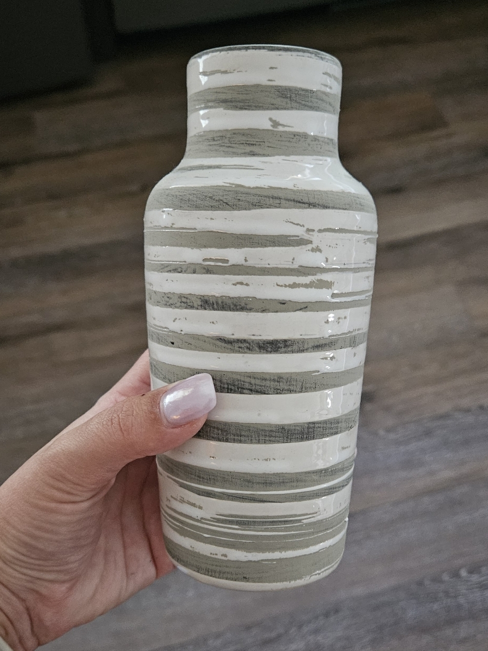 Striped Ceramic Vase